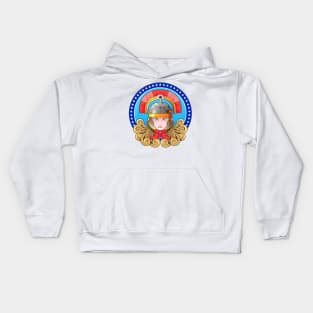 antique goddess Athena Kids Hoodie